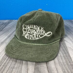 Snag Hat Men's Adjustable Olive Green Corduroy Creedence Clearwater Revival